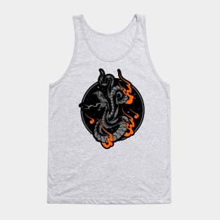 fire snake illustration Tank Top